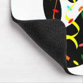 Dog Paw Print mit Confetti und Streamer Mousepad (Ecke)