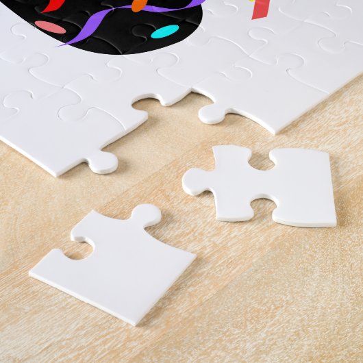 Dog Paw Print mit Confetti und Streamer Puzzle (Seite)