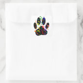 Dog Paw Print mit Confetti und Streamer Quadratischer Aufkleber (Tasche)