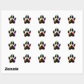 Dog Paw Print mit Confetti und Streamer Stern-Aufkleber (Blatt)