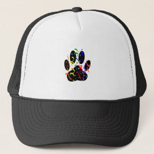Dog Paw Print mit Confetti und Streamer Truckerkappe