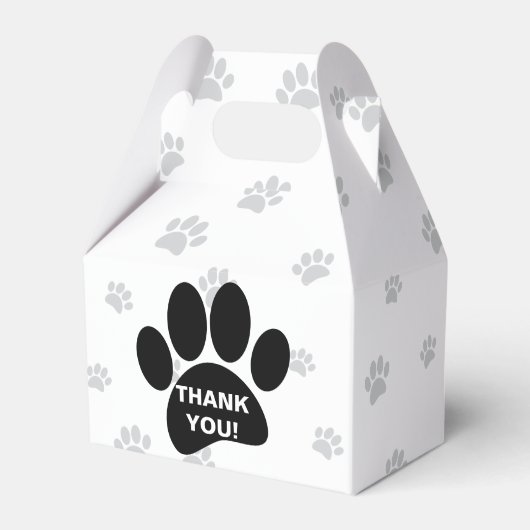Dog Paw Print mit Dankeschön Nachricht Geschenkschachtel (Vorderseite)