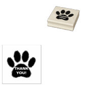 Dog Paw Print mit Dankeschön Nachricht Gummistempel (Stempel)