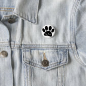 Dog Paw Print mit eigenem Doggie-Namen Button (Beispiel)
