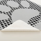 Dog Paw Print mit Halftone Hintergrund Sherpadecke (3/4)