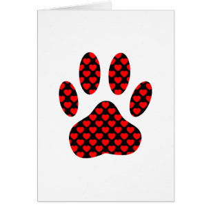 Dog Paw Print mit Herz