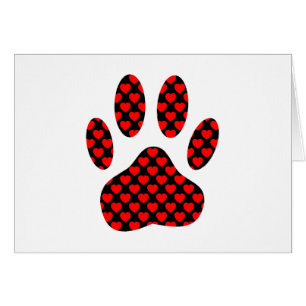 Dog Paw Print mit Herz