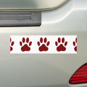 Dog Paw Print mit Herz Autoaufkleber (Auf Auto)
