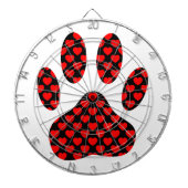 Dog Paw Print mit Herz Dartscheibe (vorne)