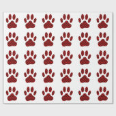 Dog Paw Print mit Herz Geschenkpapier (Flach)