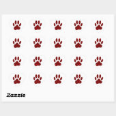 Dog Paw Print mit Herz Herz-Aufkleber (Blatt)