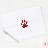 Dog Paw Print mit Herz Herz-Aufkleber (Umschlag)