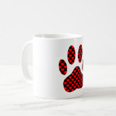 Dog Paw Print mit Herz Kaffeetasse (Vorderseite Links)