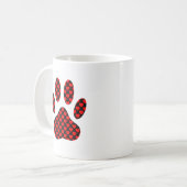 Dog Paw Print mit Herz Kaffeetasse (Vorderseite Links)