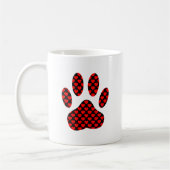 Dog Paw Print mit Herz Kaffeetasse (Links)