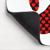 Dog Paw Print mit Herz Mousepad (Ecke)