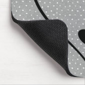 Dog Paw Print mit Herz Polka Dots Mousepad (Ecke)