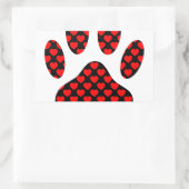 Dog Paw Print mit Herz Rechteckiger Aufkleber (Tasche)