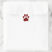 Dog Paw Print mit Herz Stern-Aufkleber (Tasche)