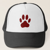 Dog Paw Print mit Herz Truckerkappe (Vorderseite)