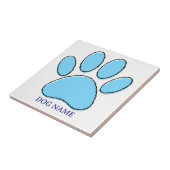 Dog Paw Print mit Individuelle Name Fliese (Seite)