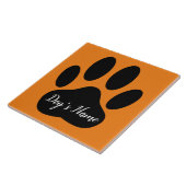 Dog Paw Print mit Individuelle Name Fliese (Seite)