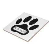 Dog Paw Print mit Individuelle Name Fliese (Seite)