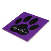Dog Paw Print mit Individuelle Name Fliese (Seite)