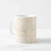 Dog Paw Print mit Marmoreffekt Kaffeetasse (Vorderseite Links)