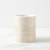 Dog Paw Print mit Marmoreffekt Kaffeetasse (Mittel)