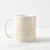 Dog Paw Print mit Marmoreffekt Kaffeetasse (Links)