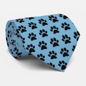 Dog Paw Print Neck Tie Krawatte (Gerollt)