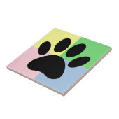 Dog Paw Print Pastell Farben nach Maß Fliese (Seite)