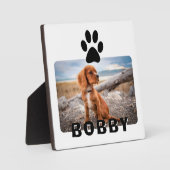 Dog Paw Print Pet Benutzerdefinierter Name des Fot Fotoplatte (Vorderseite)
