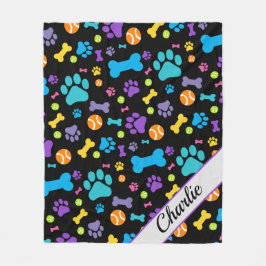 Dog Paw Print Pet Fleecedecke