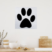 Dog Paw Print Poster (Küche)
