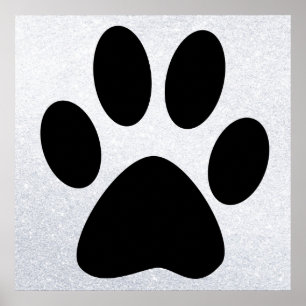 Dog Paw Print Poster
