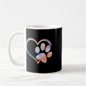 Dog Paw Print Psychedelic Gefärbte Krawatte Englis Kaffeetasse (Links)