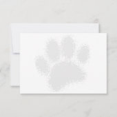 Dog Paw Print Rubber Stamp Effect Blank Mitteilungskarte (Rückseite)