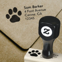 Dog Paw Print Rücksendeadresse Niedlich Pet Canine