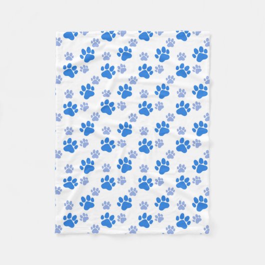Dog Paw Print Simple Animal Lover Niedliche Welpen Fleecedecke (Vorderseite)