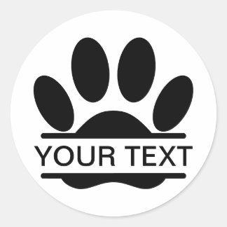 Dog Paw Print Split Zeichnend Tablette mit benutze Runder Aufkleber