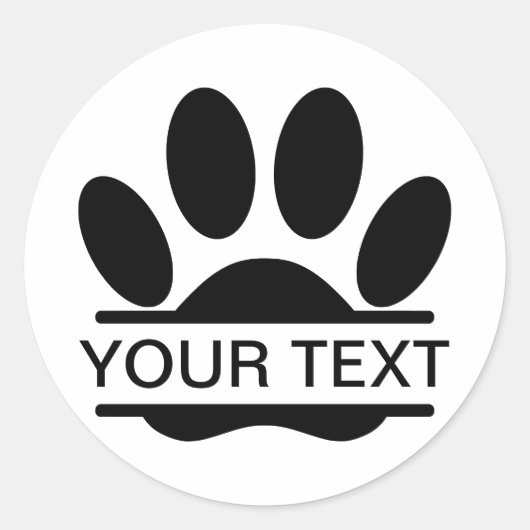 Dog Paw Print Split Zeichnend Tablette mit benutze Runder Aufkleber (Vorderseite)