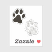 Dog Paw Print Sticker Pack  (Blatt)