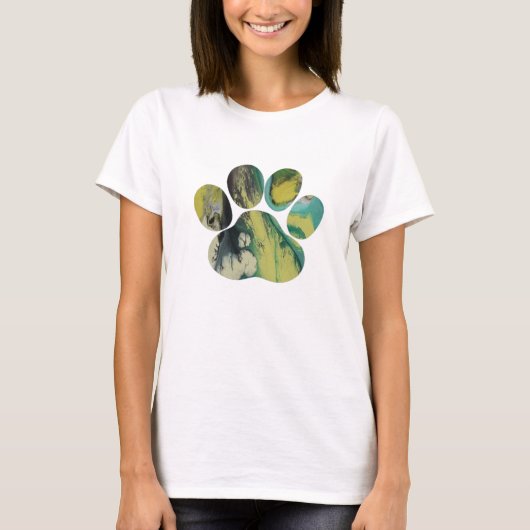Dog Paw Print T-Shirt (Vorderseite)