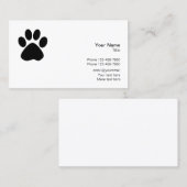 Dog Paw Print Theme Visitenkarte (Vorne/Hinten)