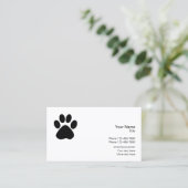 Dog Paw Print Theme Visitenkarte (Stehend Vorderseite)