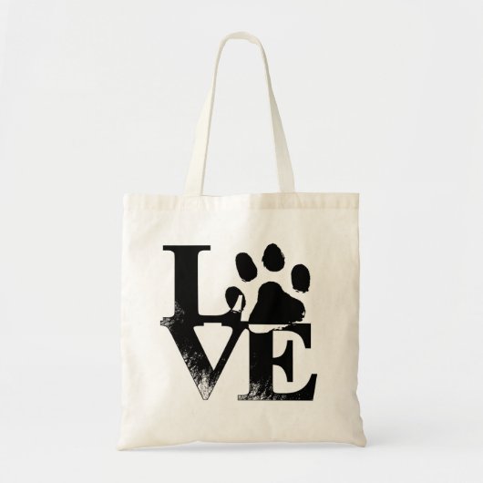 Dog Paw Print Toe Bag Tragetasche (Vorne)