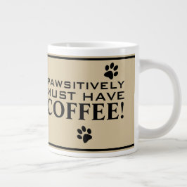 Dog Paw Print Typografy Coffee Lover's Specialty Jumbo-Tasse