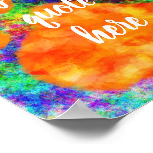 Dog Paw Print Wasserfarbe mit eigenem Text Poster (Ecke)